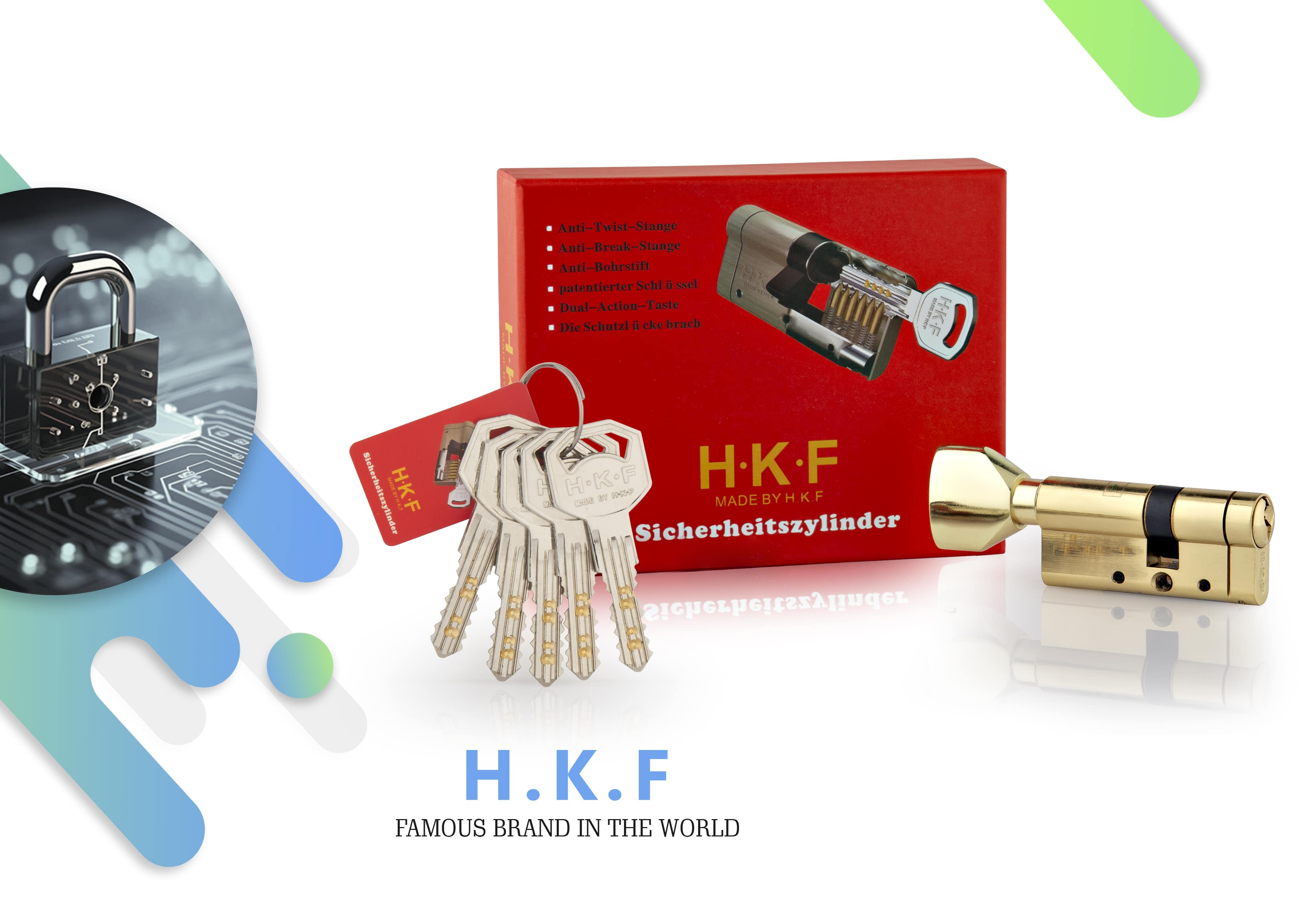 سیلندر درب ضد سرقت H.K.F