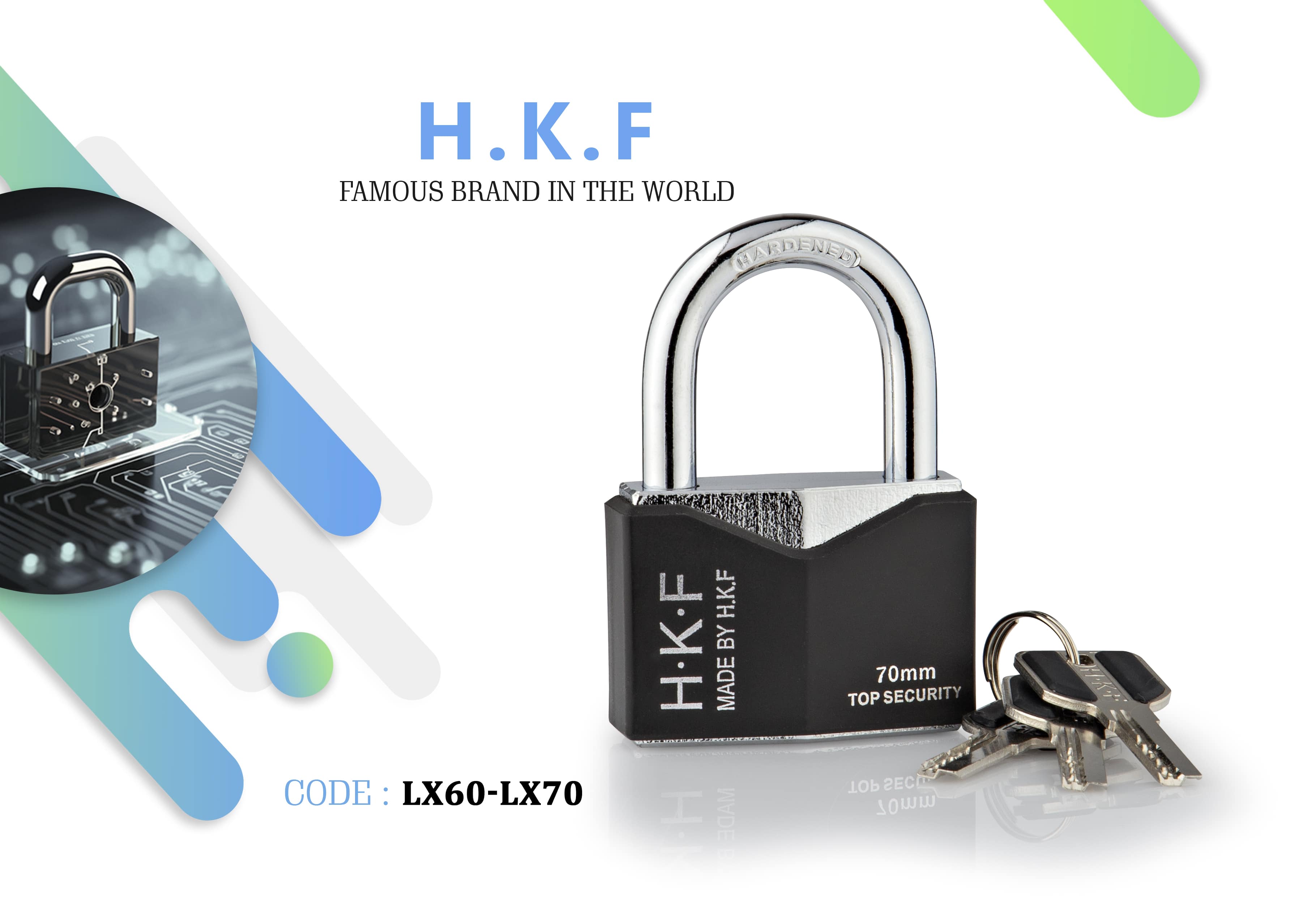 قفل آویز روکش دار طرح باسل